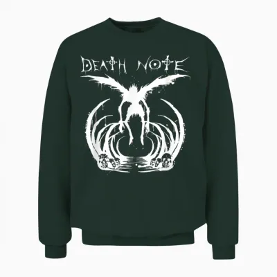 Death Note Ryuk Splatter Silhouette Anime Unisex Sweatshirt - Forest