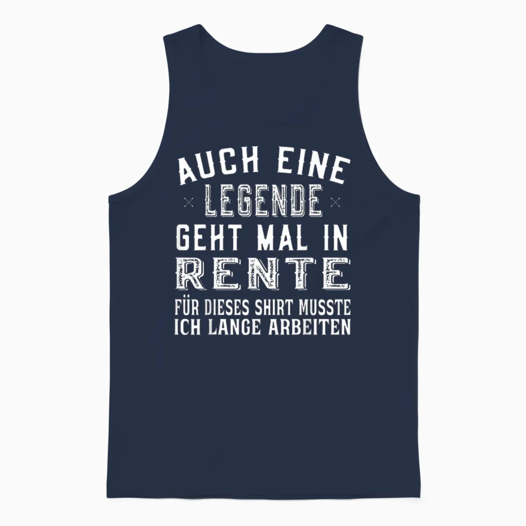 Auch Eine Legende Geht Mal in Rente Unisex Tank Top in Navy