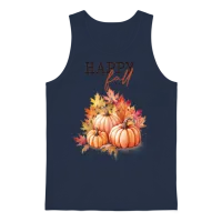Happy Fall Unisex Tank Top - Navy – 1