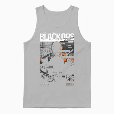 Call of Duty the Truth Lies Black Ops Silhouette Chest Logo T-Shirt, Black, S Unisex Tank Top - Ash