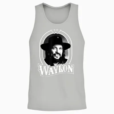 Waylon Jennings Official Product - Waylon 79 Unisex Tank Top - Ash