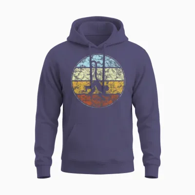 Monkey Retro Unisex Hoodie - Heather Sport Dark Navy