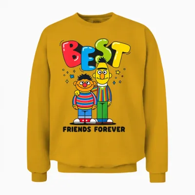 Children's Sesame Street Ernie and Bert Best Friends Forever Unisex Sweatshirt - Gold