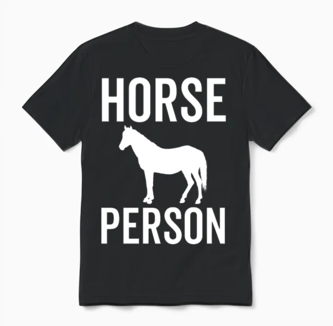 Horse Person Lovers Gift Unisex T-Shirt in Black