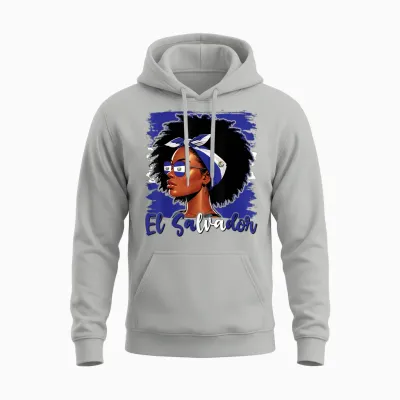 Fille Salvadorienne Drapeau Du Salvador Fière Salvadorena Femmes Unisex Hoodie - Ash