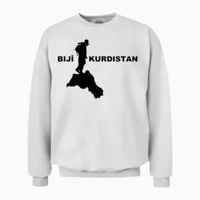 Bijî Kurdistan Unisex Sweatshirt - White