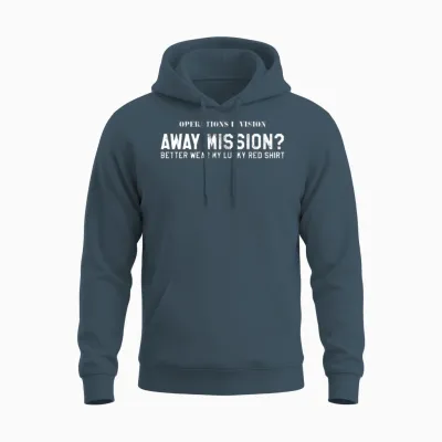 Away Mission Lucky Red Sci Fi Geek Unisex Hoodie - Dark Heather