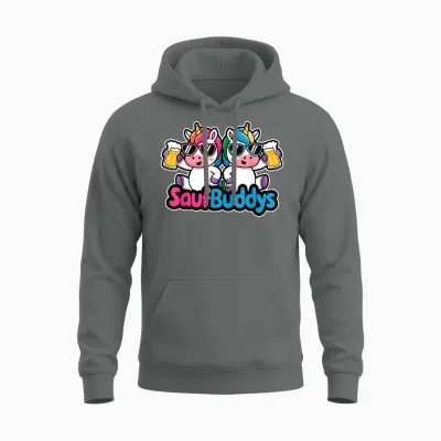 Saufbuddy Saufbuddys Saufen Bier Alkohol Party Einhorn Unisex Hoodie - Graphite Heather