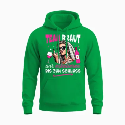 Stag Party Women's T-Shirt Team Bride Jga Women's T-Shirt, Black, S Unisex Hoodie - Irish Green