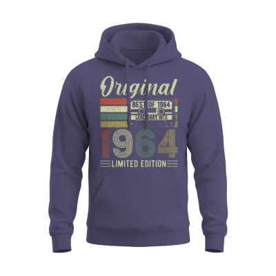 1964 Vintage Birthday Unisex Hoodie - Heather Sport Dark Navy