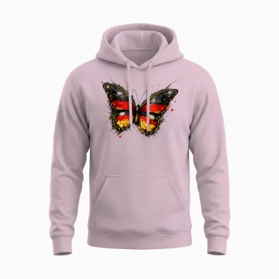 Deutschland Herz Deutsche Flagge Unisex Hoodie - Light Pink