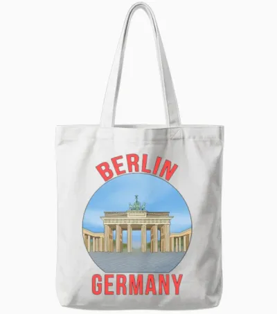 German City Berlin Tote Bags - White