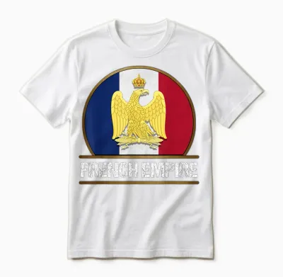 French Empire Flag Napoleon Bonaparte Wars T-Shirt, Black, S Unisex T-Shirt - White