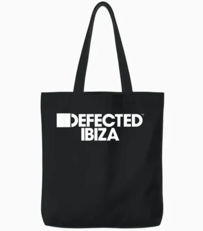 Defekter Weißer Ibiza-Druck Tote Bags - Black