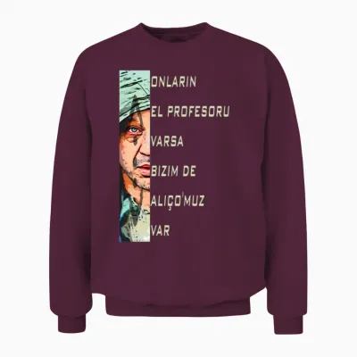 Aliço Cukur Profesor Unisex Sweatshirt - Maroon