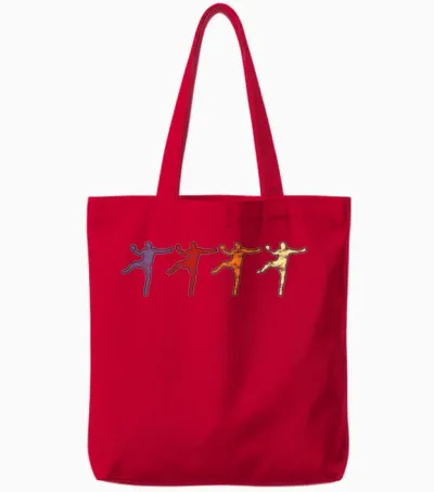 Handball Retro Tote Bags - Red