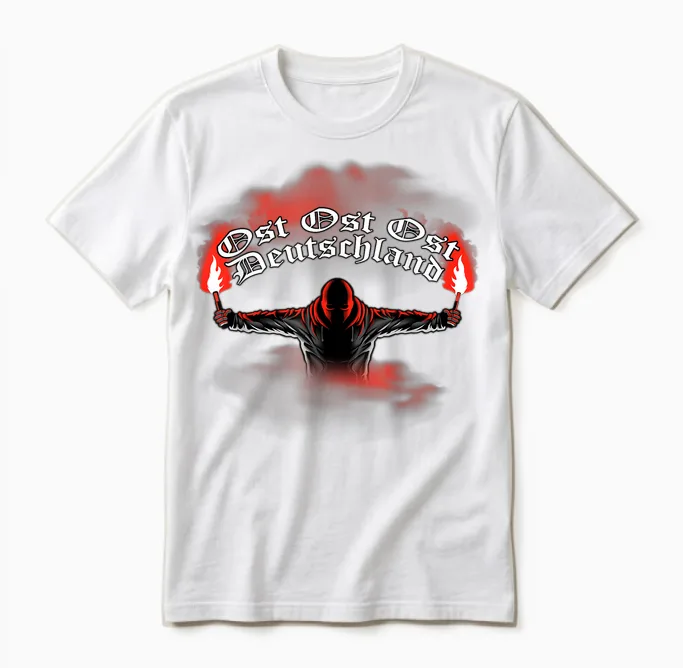 East Germany - Pyrotechnics - Pyro - Bengalo - Red T-Shirt, Black Unisex T-Shirt in White