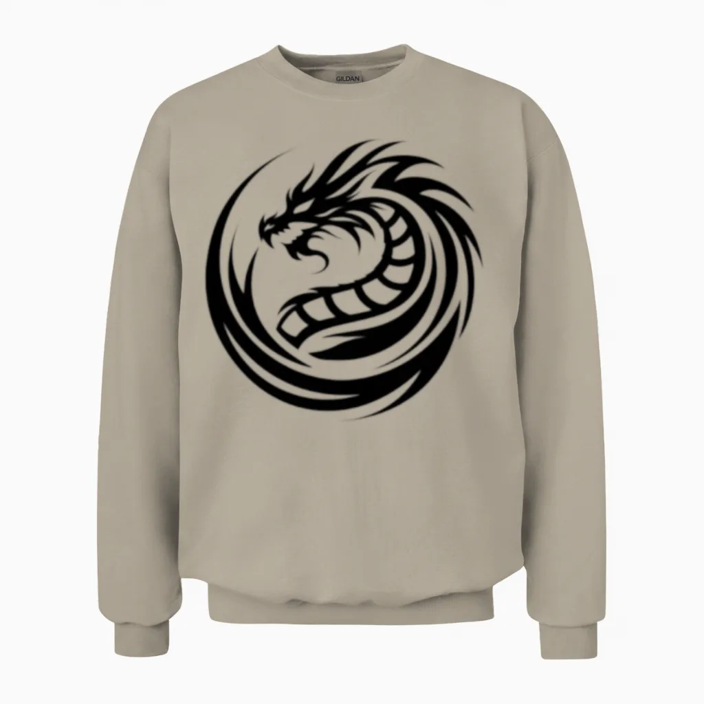 Dragon Logos Unisex Sweatshirt in Sand