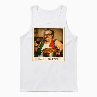 Spaghetti Ala Nonna Lustiges Italienische Pasta Oma Retro Unisex Tank Top - White
