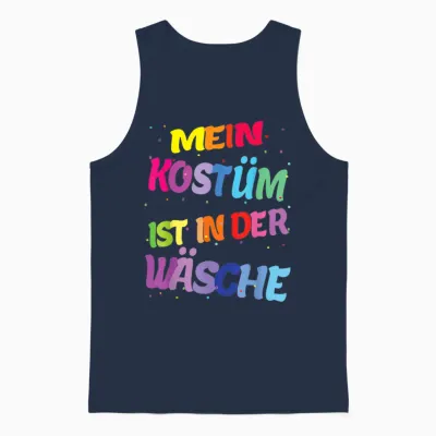 Carnival Costume My Costume Is in the Laundry T-Shirt, Black Unisex Tank Top - Navy