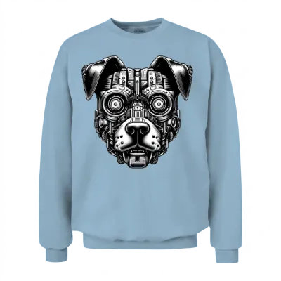 Retro Steampunk Dog Unisex Sweatshirt - Light Blue