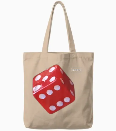 Oasis Amazon Exclusive Be Here Now 97' Dice Tote Bags - Natural
