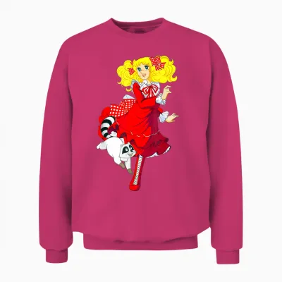 Candy Candy Red Cartoon Japanese Manga Retro 80s Unisex Sweatshirt - Heliconia