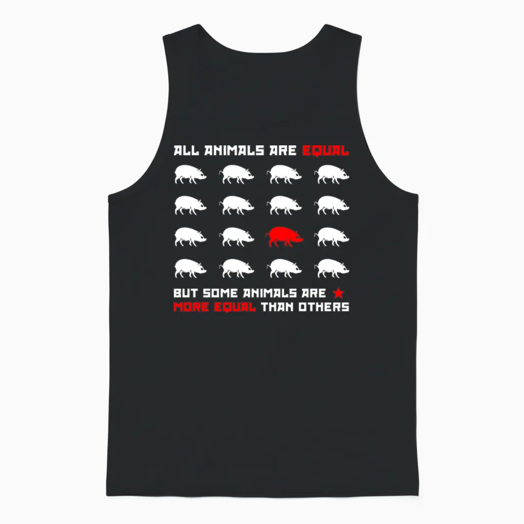 All Animals Are Equal 2 (dark) Unisex Tank Top in Black