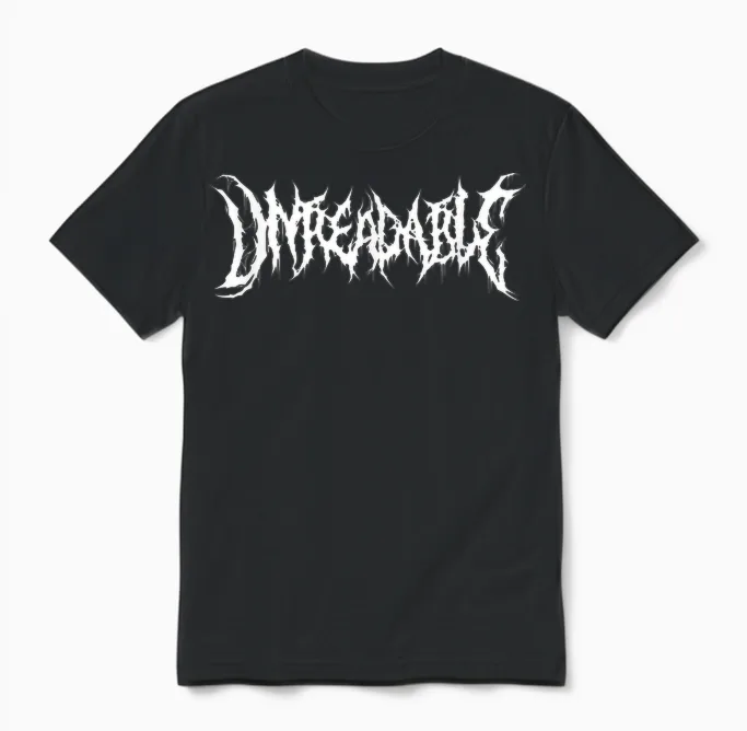Unreadable. Death Metal, Extreme Black Metal Band Funny Rock Unisex T-Shirt in Black