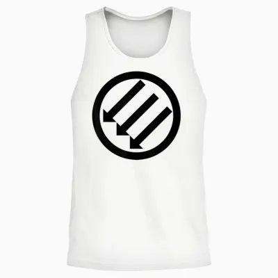 Iron Front - Les Trois Flèches - Stand Against Fascism Unisex Tank Top - White