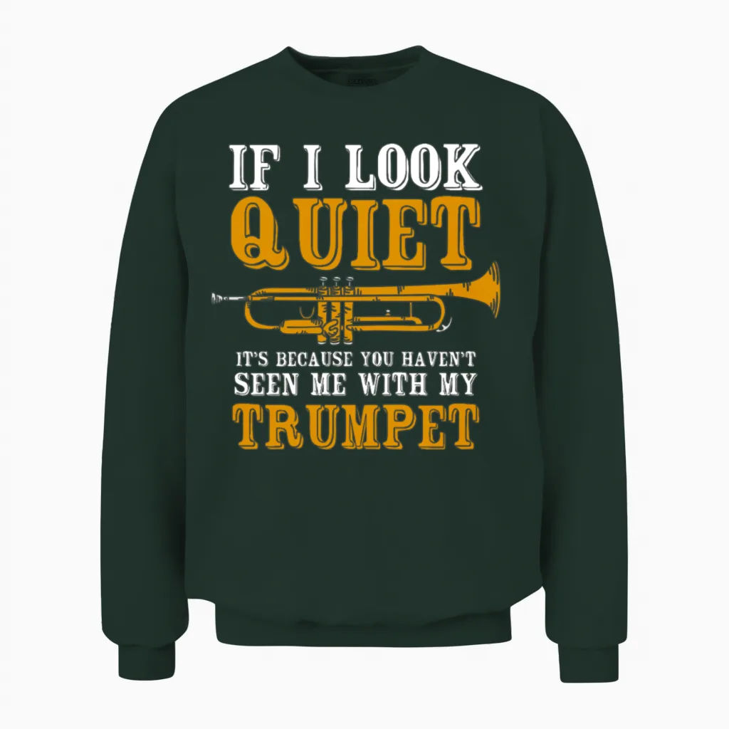 Trumpet Trumpeter Wind Instrument Unisex Sweatshirt in Forest