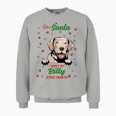 Billy Dog Christmas Dog Breed Unisex Sweatshirt - Ash