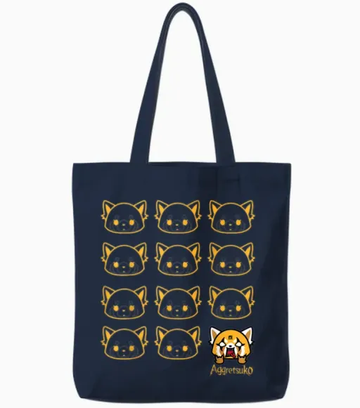 Aggretsuko Real Tote Bags - Navy
