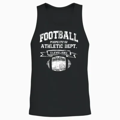 Fußballeigentum in Cleveland Der Athletic Dept. Retro-Grunge Unisex Tank Top - Black