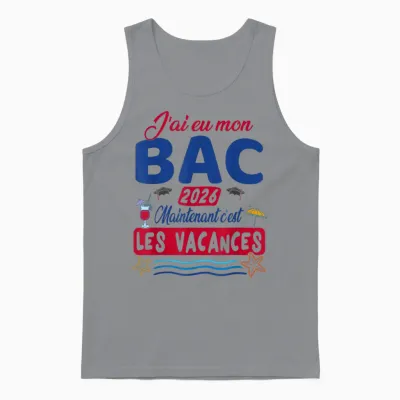 J’ai Eu Mon Bac Maintenant Les Vacances - Bac 2026 Unisex Tank Top - Sport Grey