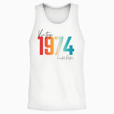Vintage 1972 Limited Edition Unisex Tank Top - White