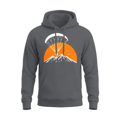 Paramotoring Retro Vintage Unisex Hoodie - Charcoal