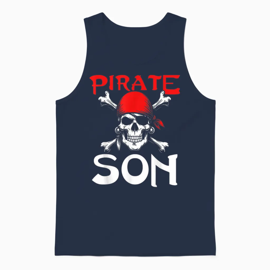 Pirate Son Pirate Skull Kids & Baby Gift Unisex Tank Top in Navy