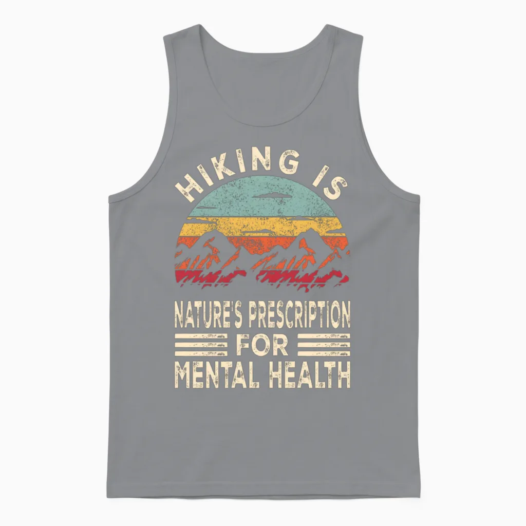 Hiking and Tal Health & Outdoors Gift Unisex Tank Top in Sport Grey