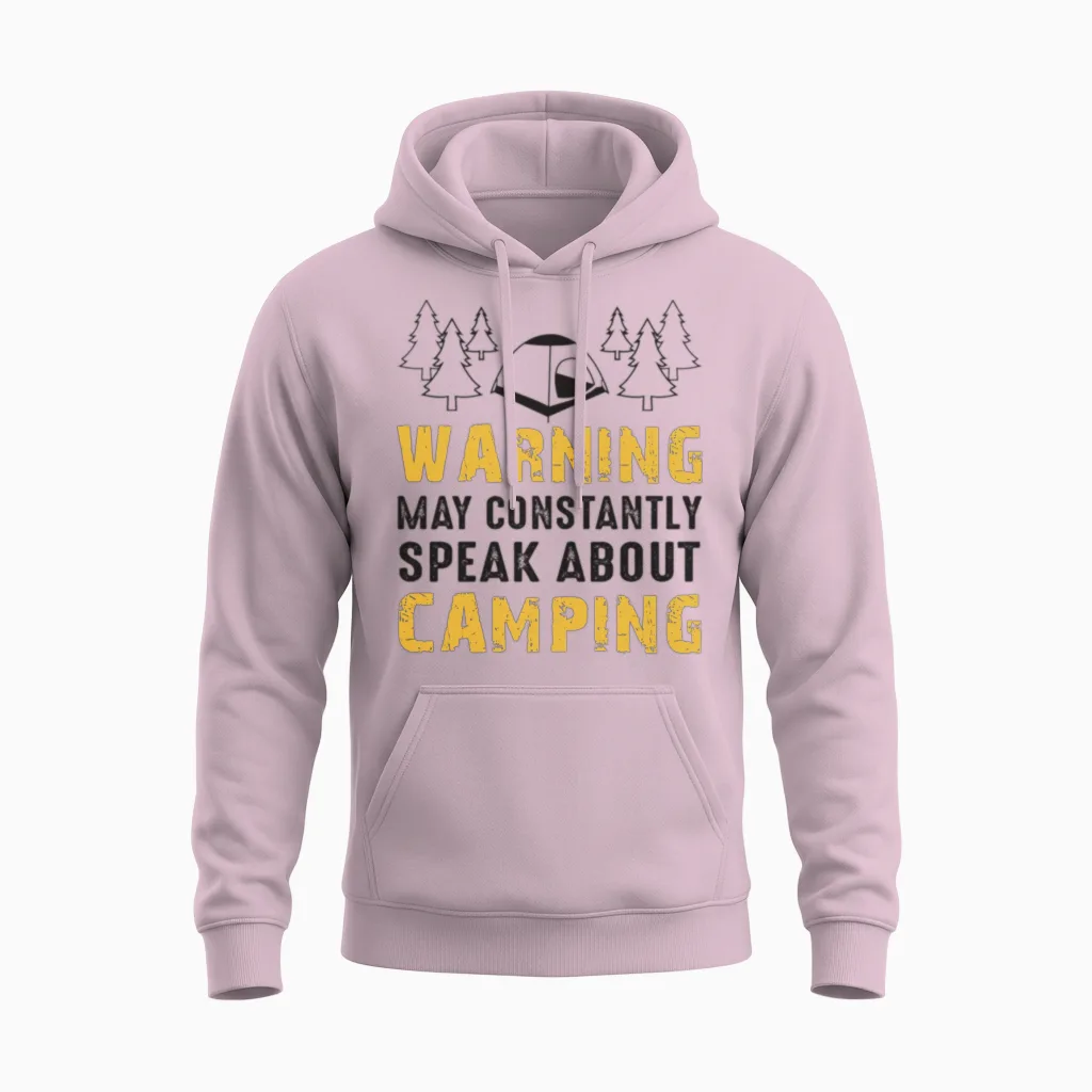 Camping Vintage Retro Unisex Hoodie - Light Pink