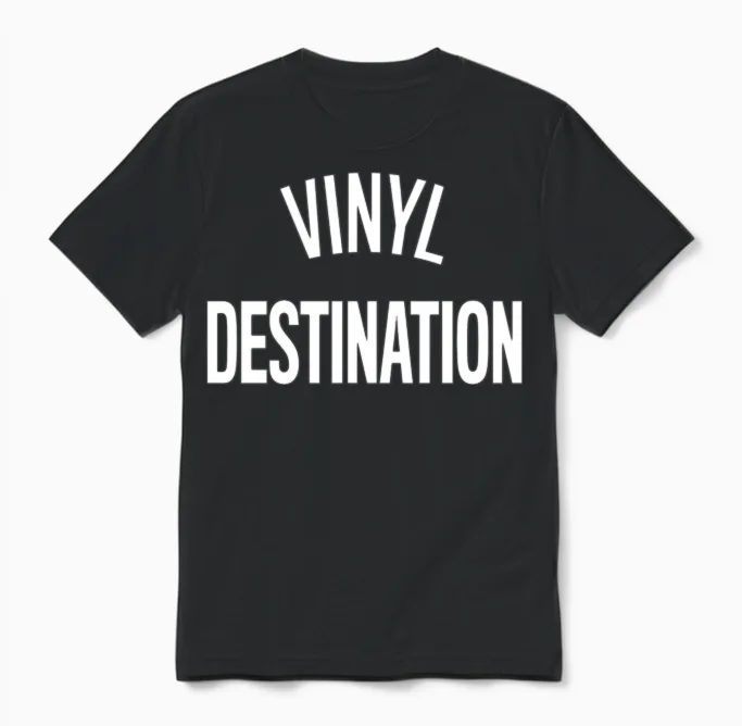 Vinyl Destination Shirt and Hoodies Unisex T-Shirt in Black
