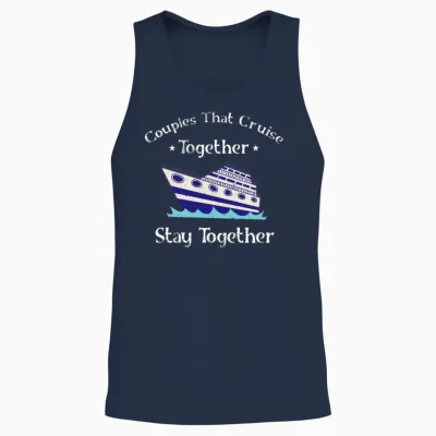Cruising Couple Cruise Ship Unisex Tank Top - Navy