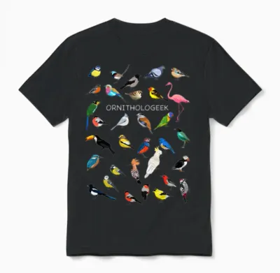 Ornithologeek Unisex T-Shirt - Black