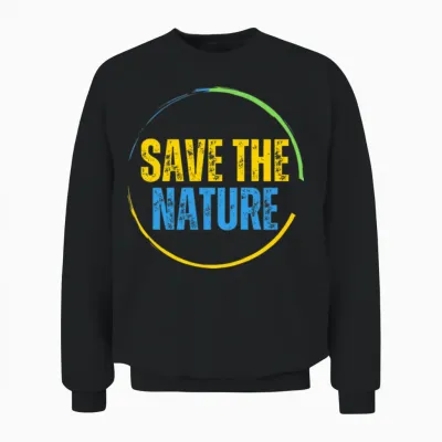 Save the Nature Unisex Sweatshirt - Black