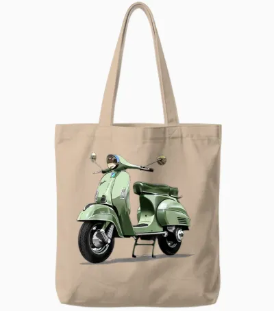 Motorroller Mofa Moped Scooter Rollerfahrer Geschenke Tote Bags - Natural