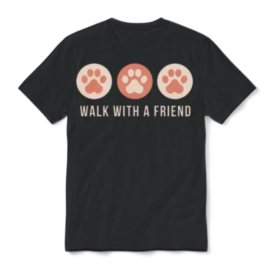 Walk with a Friend Unisex T-Shirt - Black