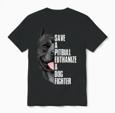Save a Pitbull Euthanize a Dog Fighter Unisex T-Shirt - Black