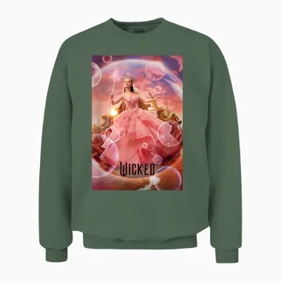 Wicked Glinda Bubble Unisex Sweatshirt - Military Green