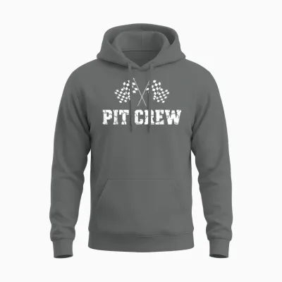 Pit Crew Race Car Birthday Party Family Matching Car Racing Unisex Hoodie - Graphite Heather