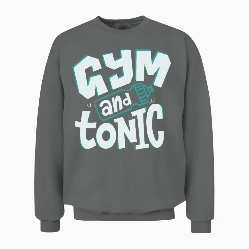 Crossfit Tonic Funny Unisex Sweatshirt in Graphite Heather